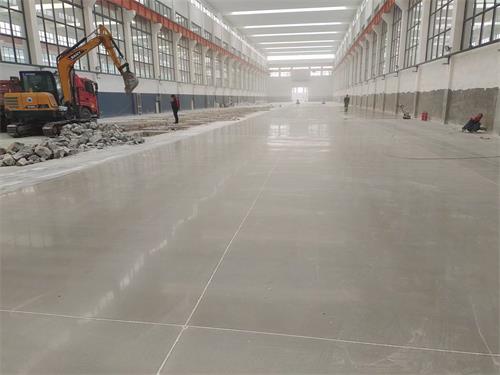 石家莊某企業固化地坪施工進行中！